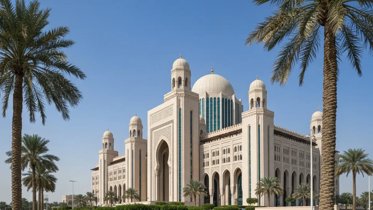 Filing for divorce in Abu Dhabi: a modern Abu Dhabi courthouse building